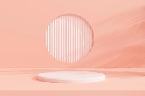 Empty podium. Modern minimal showcase scene for product presentation Illustrazione stock
