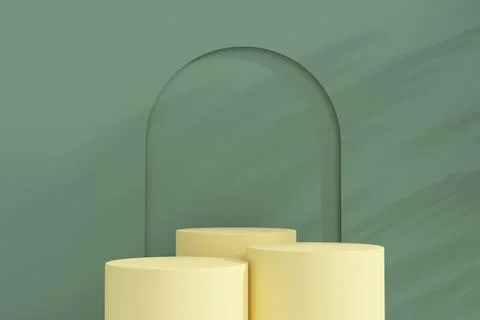 Empty podium. Modern minimal showcase scene for product presentation Stock Illustration