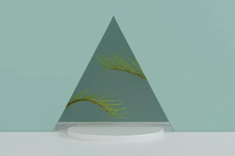 Empty podium. Modern minimal showcase scene for product presentation Stock Illustration