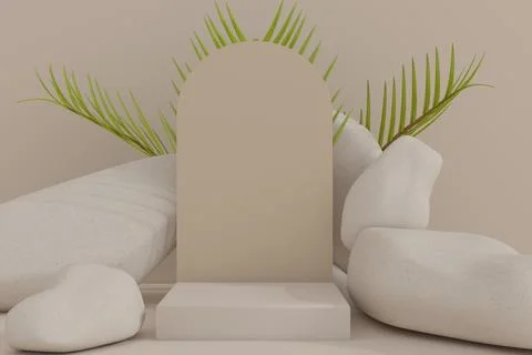 Empty podium. Modern minimal showcase scene for product presentation Stock Illustration