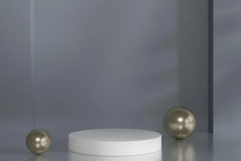 Empty podium. Modern minimal showcase scene for product presentation Stock Illustration