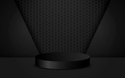An empty podium or display stand on a backdrop with a stand concept. A stan.. Stock Illustration