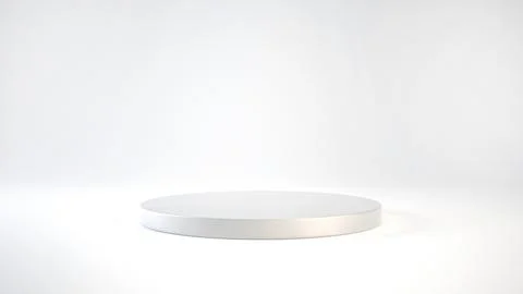 Empty podium or pedestal display on white background with cylinder stand concept Stock Illustration