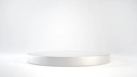 Empty podium or pedestal display on white background with cylinder stand concept Illustrazione stock