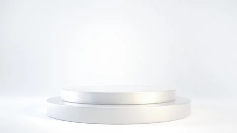 Empty podium or pedestal display on white background with cylinder stand concept Stock Illustration