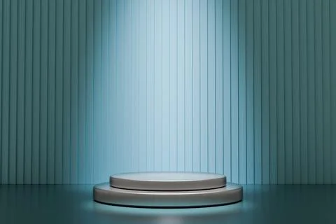Empty podium for product placement presentation in 3D rendering with minima.. Stock Photos