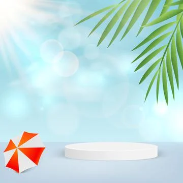 Empty podium studio background for product displa. Vector Stock Illustration