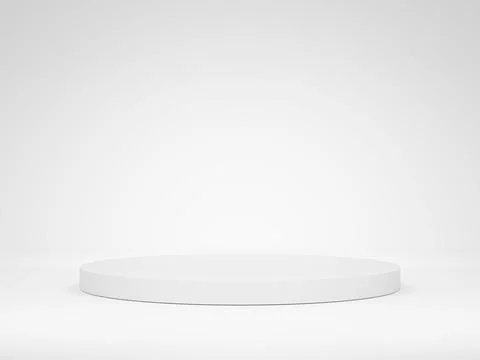 Empty podium on white background.white product background stand,advertisement . Stock Illustration