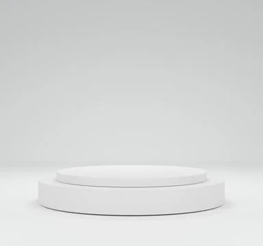 Empty podium on white background.white product background stand,advertisement . Stock Illustration