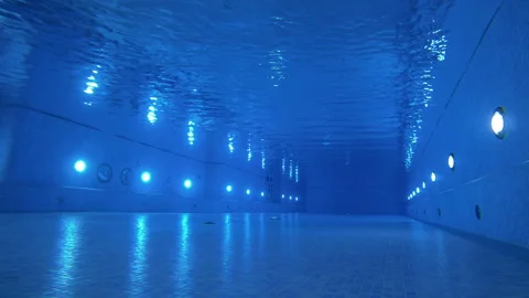 Empty pool, bottom view Stock Footage 126238313