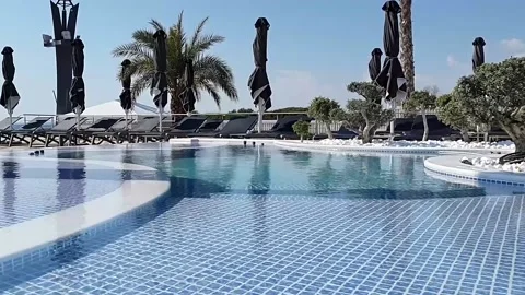 Empty pool Stock Footage 134194802