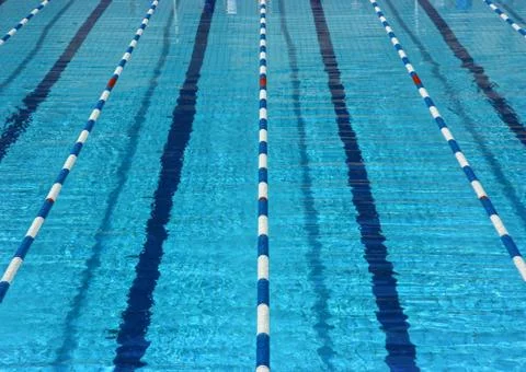 Empty pool lanes Foto stock