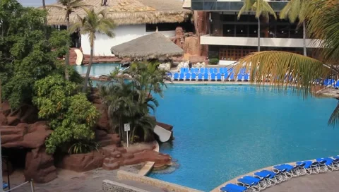 Empty Pool in Mazatlan, Mexico Stock Footage 1117828