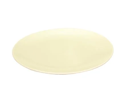 Empty porcelain, Ceramic plate isolated on white background Stock Photos