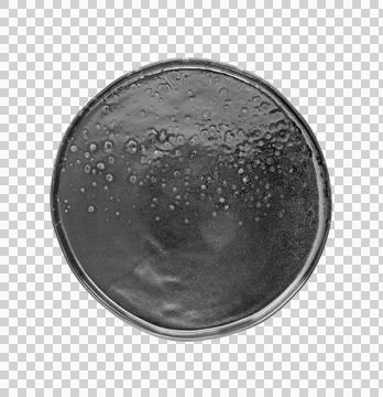 Empty porcelain, top view ceramic plate on transparent background png file Stock Photos