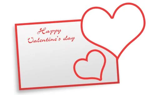 Empty post card, isolated on illustration background Stock Photos