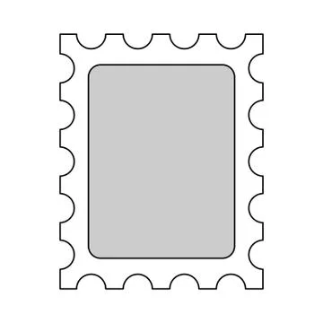 Empty Postage Stamp template isolated. vector illustration Stock Illustration