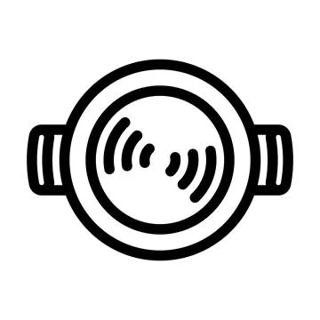 Empty pot cooking line icon vector illustration Stock Illustration