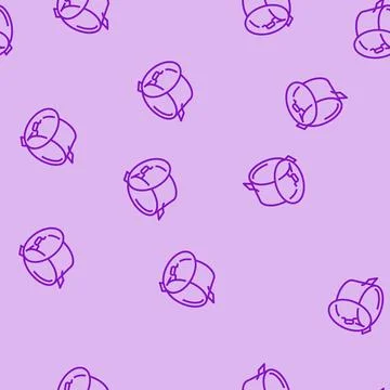Empty pot cooking line seamless pattern Stock Illustration