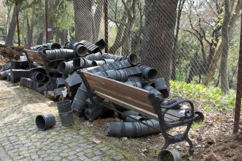 Empty pots. Stock Photos