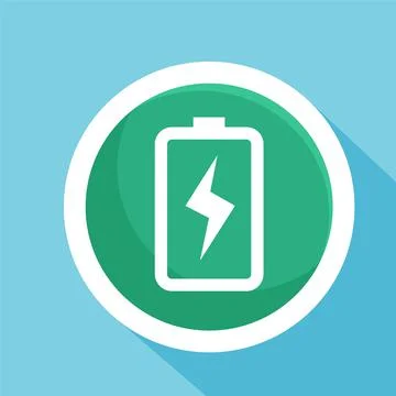 Empty power battery flat icon vector illustration symbol Isolated template. Stock Illustration