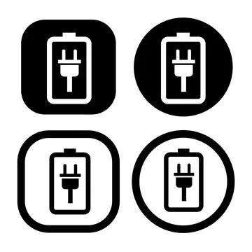 Empty power battery flat icon vector illustration symbol Isolated template. Stock Illustration