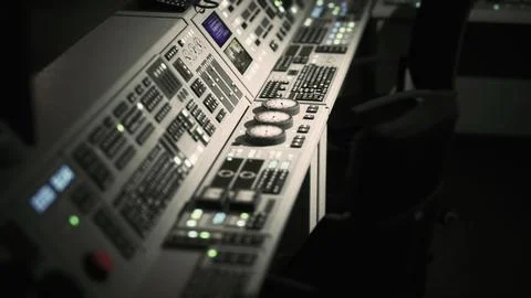 Empty power plant control room Illustrazione stock