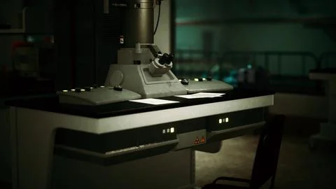 Empty power plant control room Stock Illustration