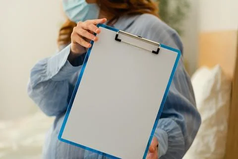 Empty pregnancy journal awaiting notes Stockfoto's
