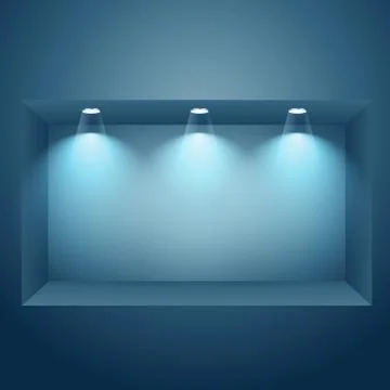 Empty presentation wall Illustrazione stock