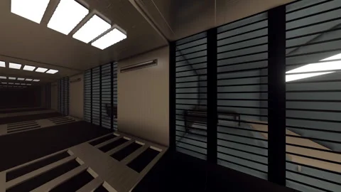 Empty Prison Stock Footage 288343297