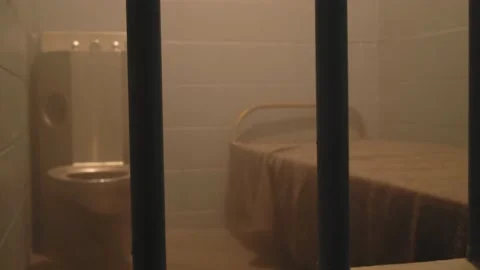 Empty Prison / Jail cell Stock Footage 236317105