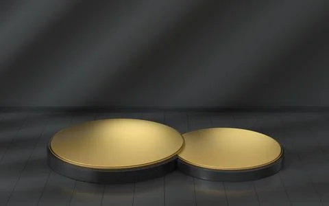 Empty product platform with shadow on the wall, 3d rendering. イラスト素材