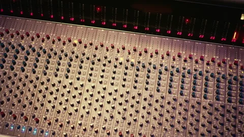 Empty professional recording studio with audio software on pc Stock Footage 270384919