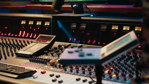 Empty professional studio being equipped with modern technical equipment Video stock 270505497