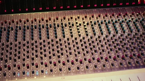 Empty professional studio with control desk mixer and pre amp knobs 動画素材 270439450