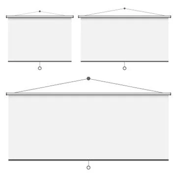 Empty projection screen vector design illustration isolated on white background Stock Illustration