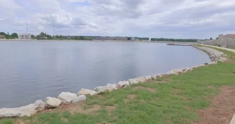 Empty promenade on the coast of Nin. Stock Footage 133768964