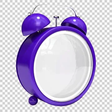Empty purple alarm clock Stock Illustration