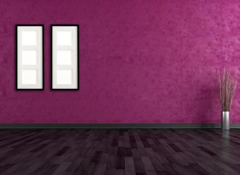 Empty purple interior Stock Illustration