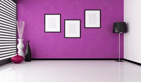 Empty purple interior Illustrazione stock