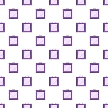 Empty purple picture frames repeating seamless pattern イラスト素材