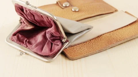 An empty wallet in hand containing empty, purse, and wallet | Wallet, Purses,  Business stock photos
