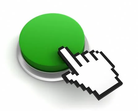 Empty push button 3d illustration Ilustração Stock