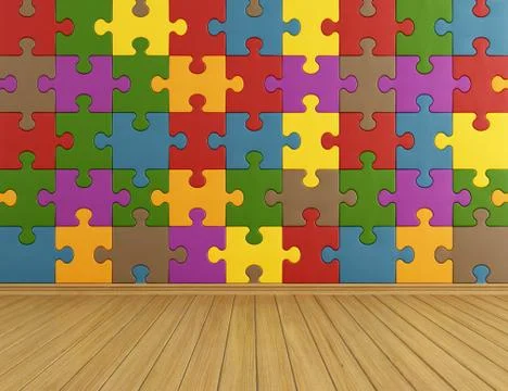 Empty puzzle room Stock Illustration