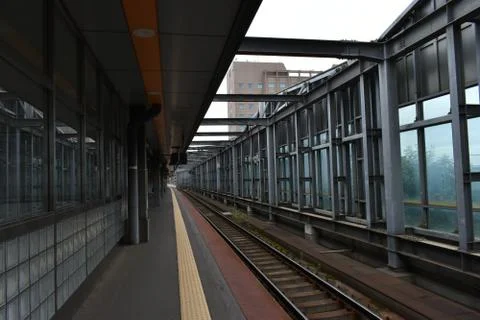 The empty quiet Obihiro train station in 2020 Japan Foto stock