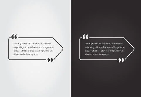 Empty Quote Template Bubble. Template Vector Set. Stock Illustration