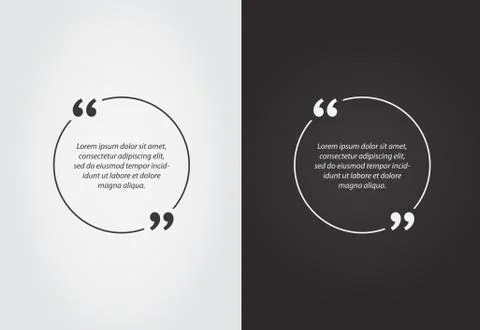 Empty Quote Template Bubble. Template Vector Set. Stock Illustration