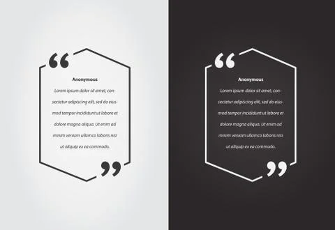 Empty Quote Template Bubble. Template Vector Set. Stock Illustration