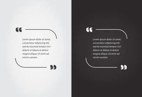 Empty Quote Template Bubble. Template Vector Set. Stock Illustration
